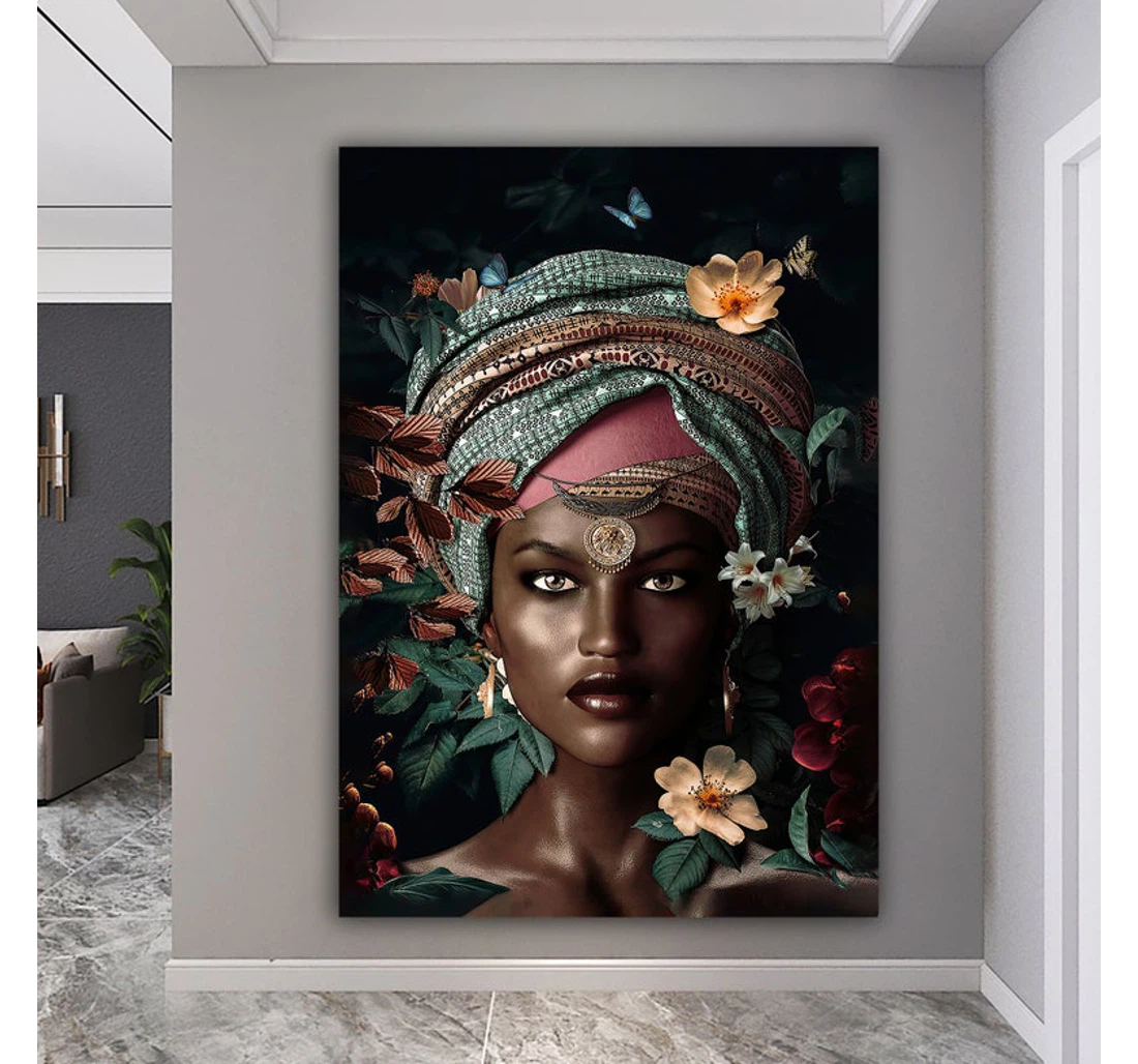 Personalized Poster, Canvas - African Ethnic African South African Black Woman Portraits Print Framed Wall Art