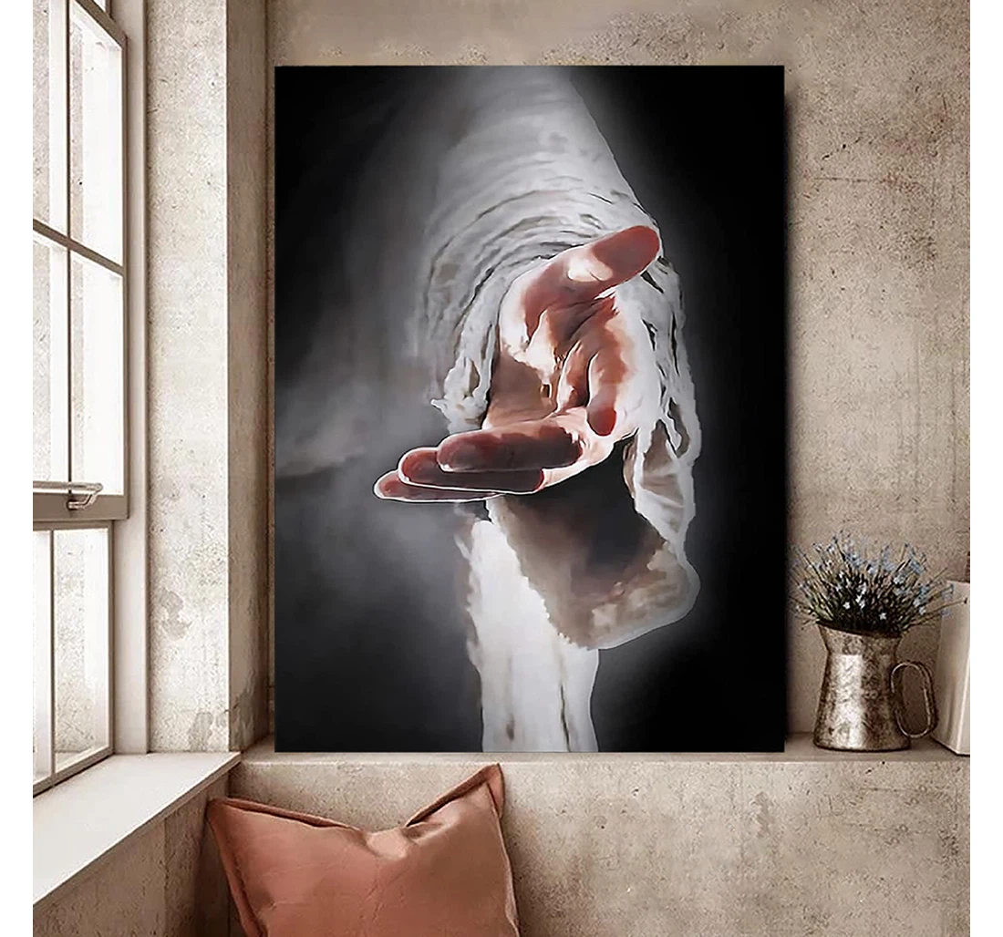 Personalized Poster, Canvas - Jesus Reaching Out From Heaven Jesus Give ...