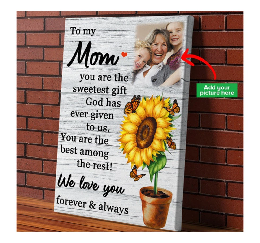 Poster, Canvas - To My Mother Custom Mother's Day Personalized Mom From Dad Print Framed Wall Art