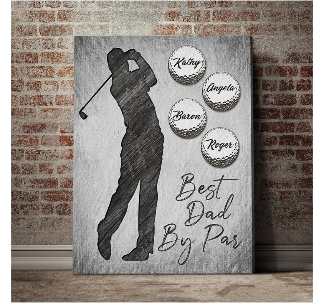 Poster, Canvas - Personalized Golf Father Father's Day Dad Who Loves Golf Father's Day Father Papa Print Framed Wall Art