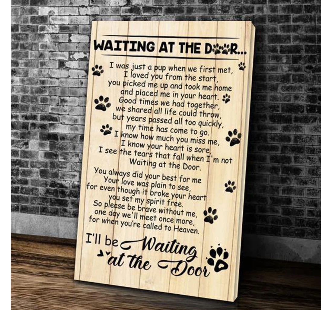Personalized Poster, Canvas - Waiting At The Door I'll Be Waiting At The Door Matte Print Framed Wall Art