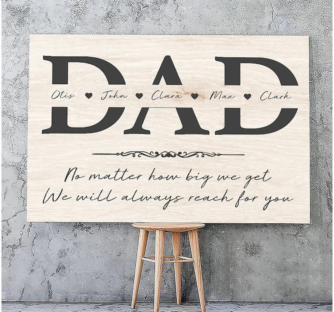 Personalized Poster, Canvas - Customized Father Dad From Daughter Son Father's Day Print Framed Wall Art