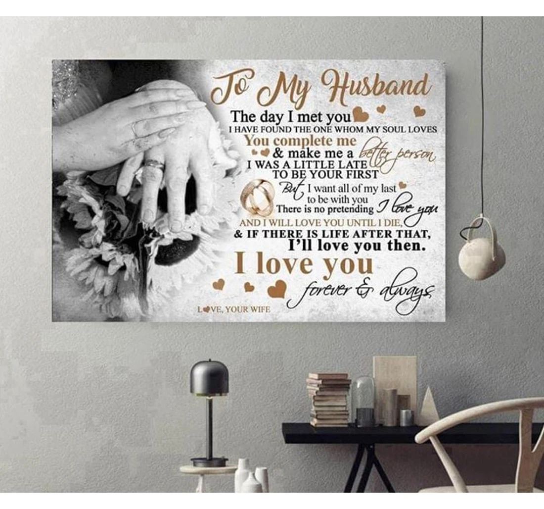 Poster, Canvas - To Husbi Love You Just Being You Print Framed Wall Art