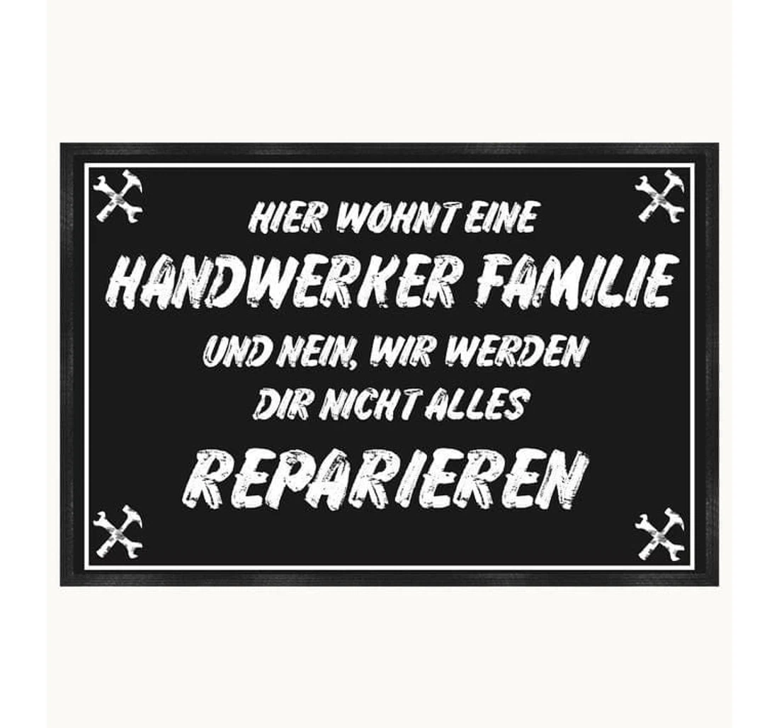 Poster, Canvas - Handwerker Familie Reparieren Print Framed Wall Art