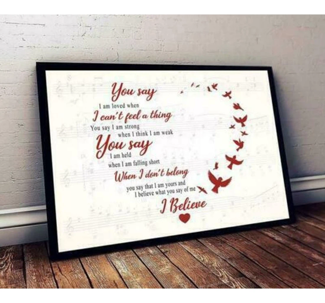 Personalized Poster, Canvas - Lauren Daigle You Say Lyrics Paper Us Supplier Print Framed Wall Art