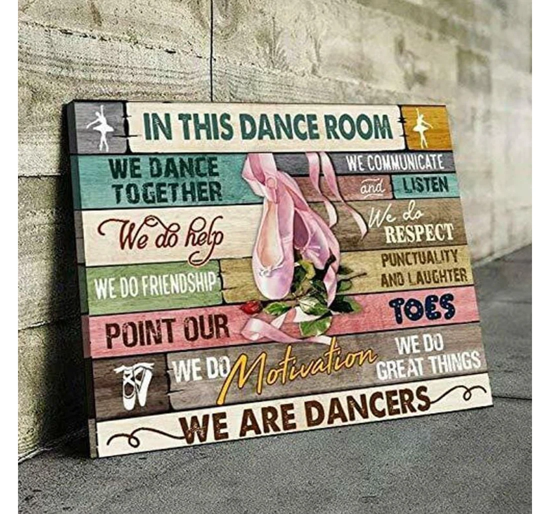 Poster, Canvas - Increapparel Dancers In Dance Print Framed Wall Art