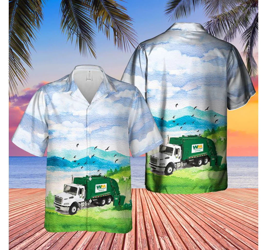 Personalized Us Waste Management Garbage Roll Off Hawaiian Shirt, Button Up Aloha Shirt For Men, Women