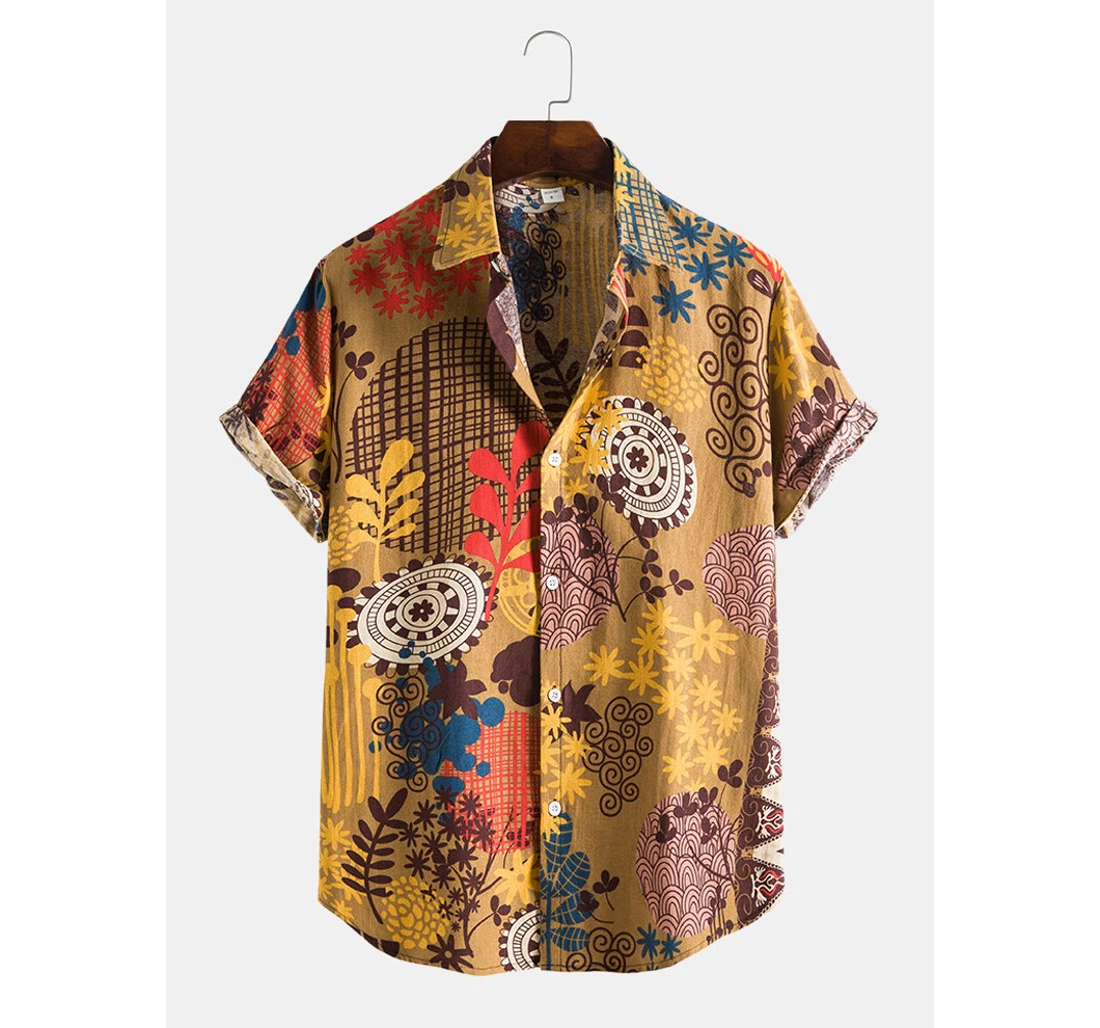 Personalized Tribal Pattern Hawaiian Shirt, Button Up Aloha Shirt For Men, Women
