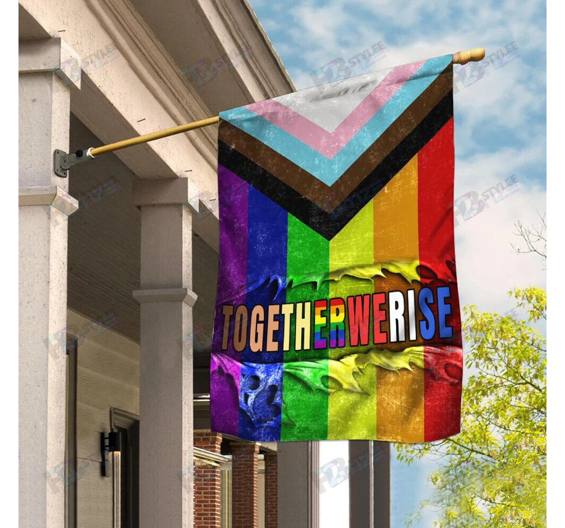 Lgbt Progress Pride Double-Sided, UV And Fade - Resistant Flag