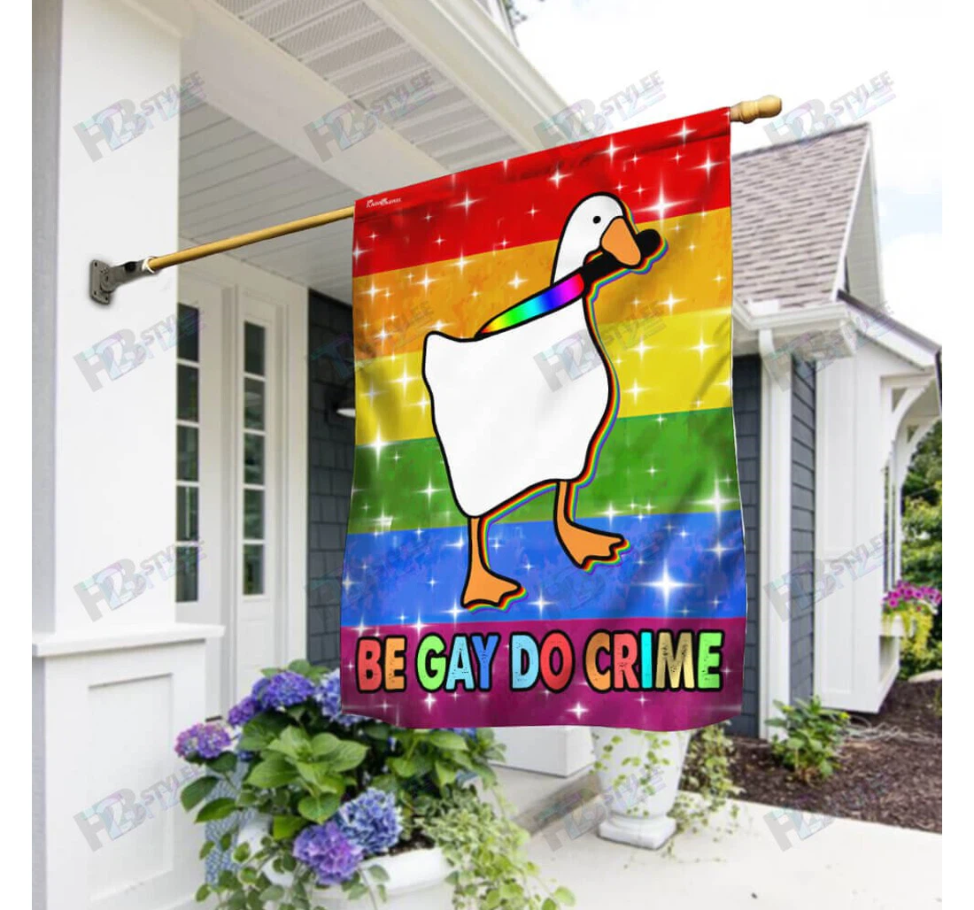 Lgbt Be Gay Do Crime Double-Sided, UV And Fade - Resistant Flag