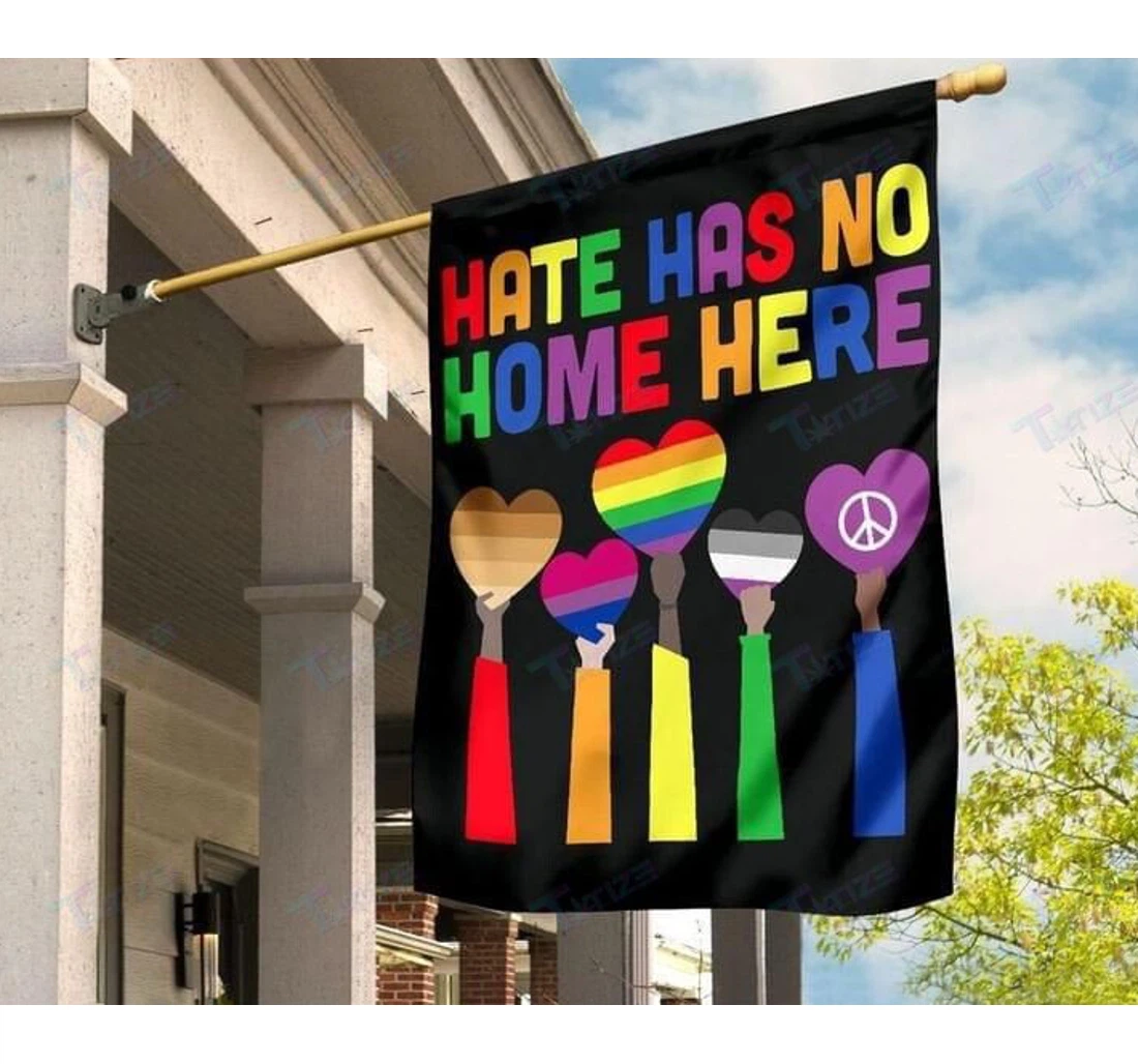 Lgbt Hate Has No Here Double-Sided, UV And Fade - Resistant Flag