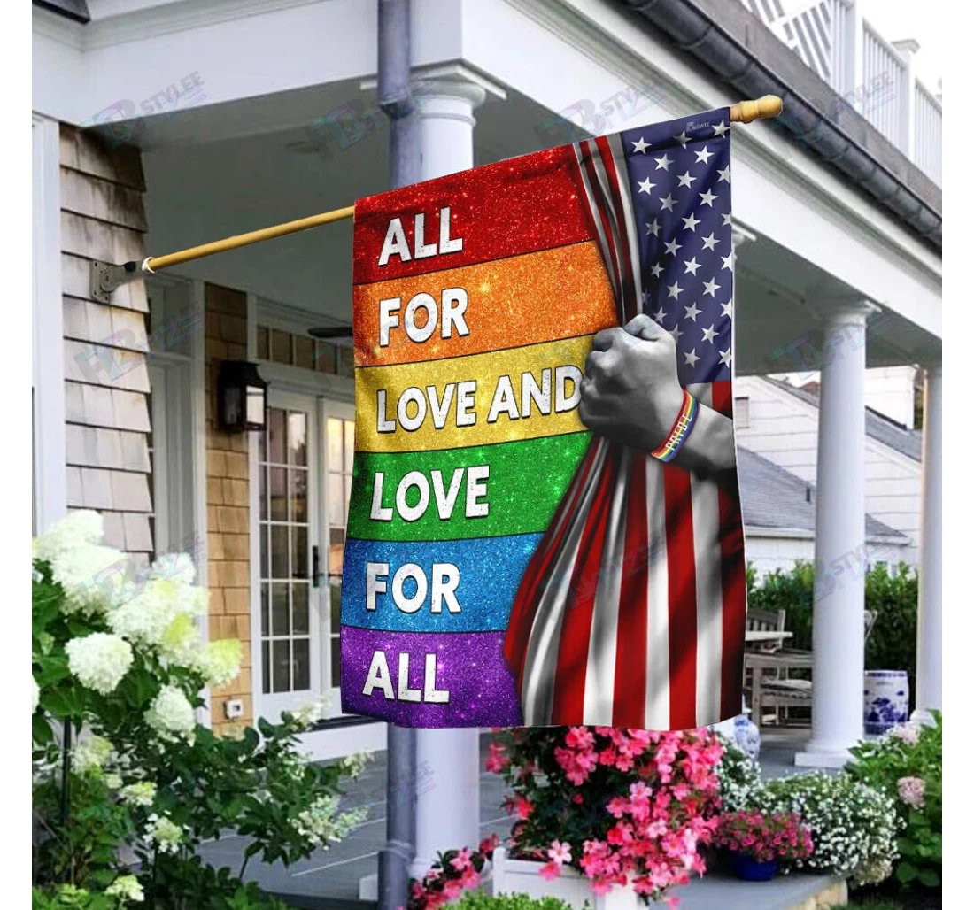 Lgbt All Love And Love All Double-Sided, UV And Fade - Resistant Flag