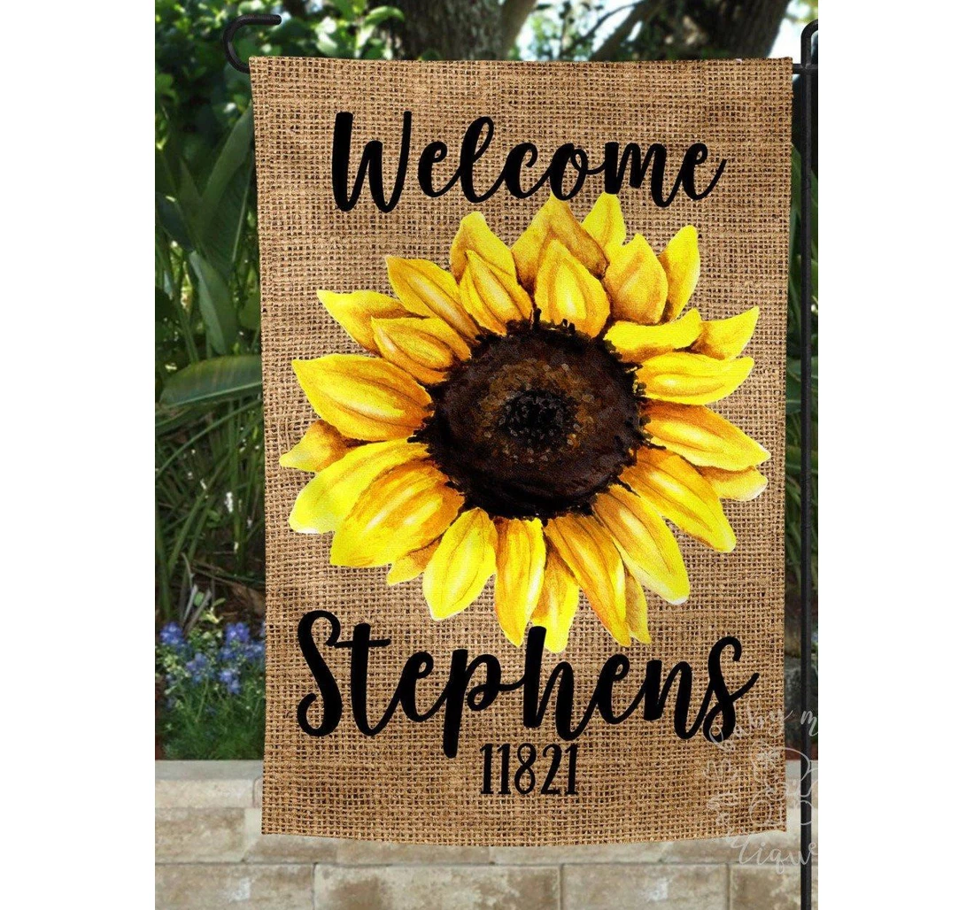 Sunflower Custom Custom Name, Western Thick Canvas, High Quality Double-Sided, UV And Fade - Resistant Flag