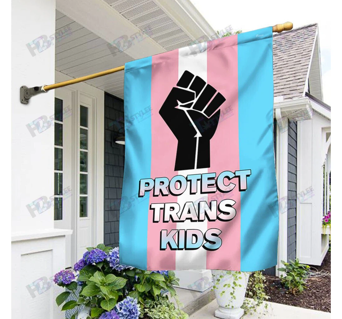 Protect Trans Kids Double-Sided, UV And Fade - Resistant Flag