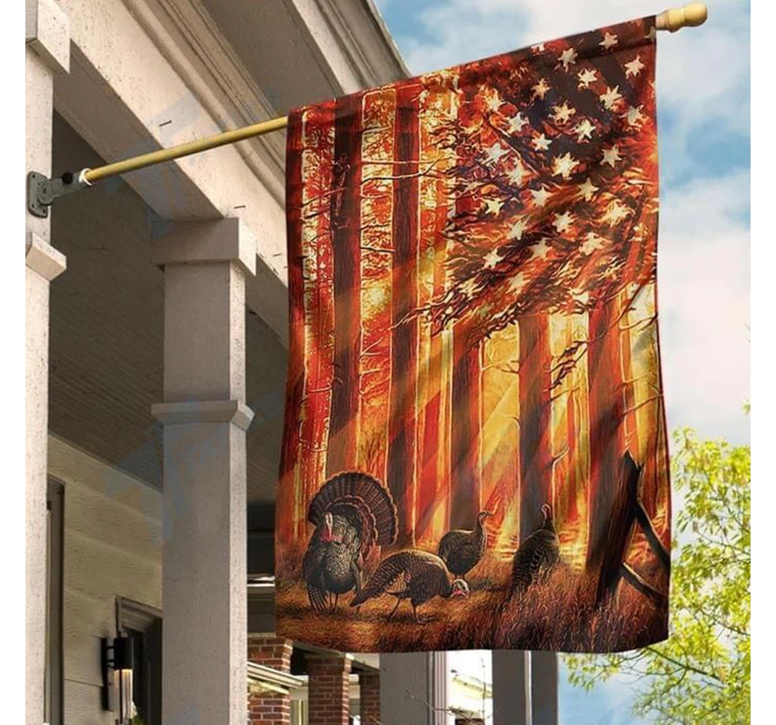 Hunting Autumn Turkey Hunting Double-Sided, UV And Fade - Resistant Flag