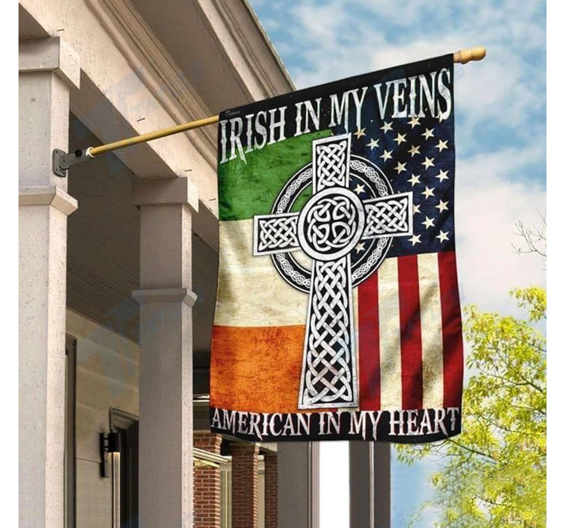 Irish In My Veins Double-Sided, UV And Fade - Resistant Flag