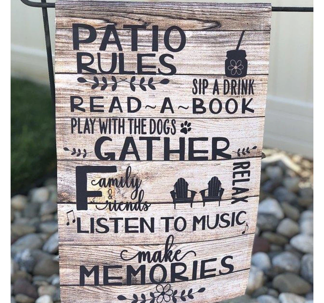 Custom Rules, Family Together, Read A Book, Listen To Music Summer, Thick Double-Sided, UV And Fade - Resistant Flag