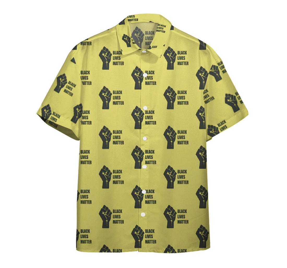 Personalized Black Lives Matter Hawaiian Shirt, Button Up Aloha Shirt For Men, Women