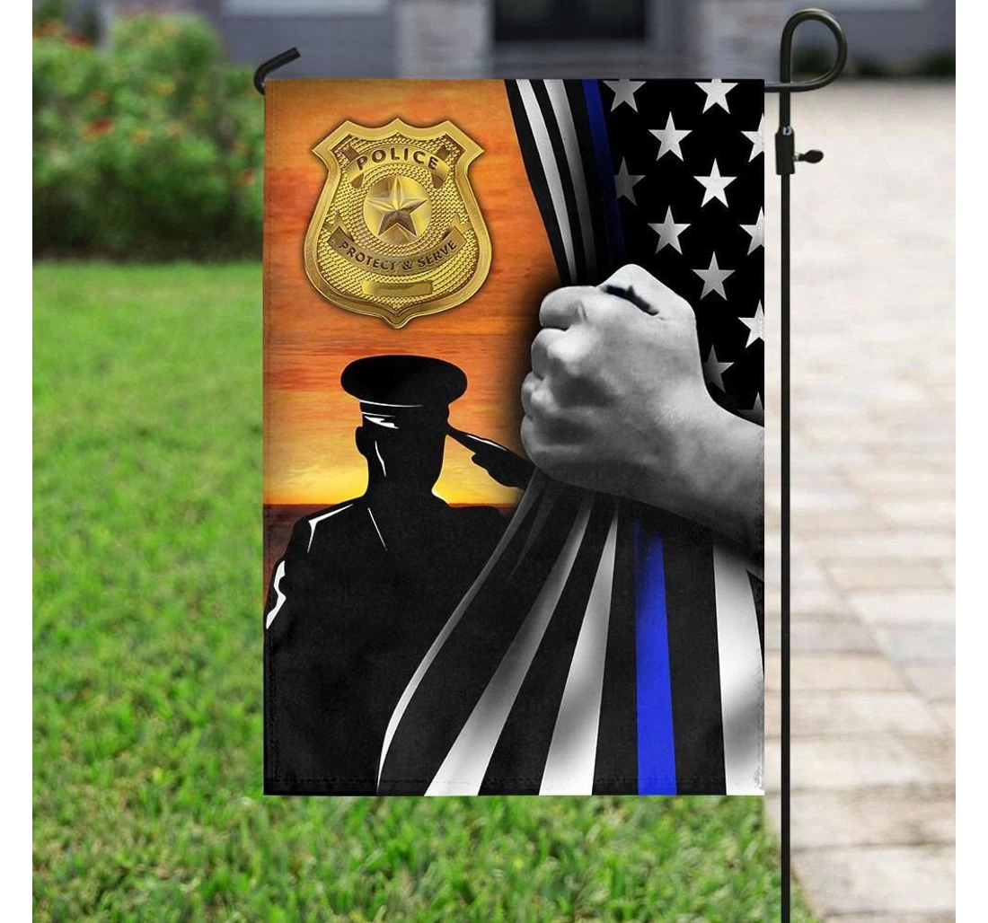 The Thin Blue Line Double-Sided, UV And Fade - Resistant Flag