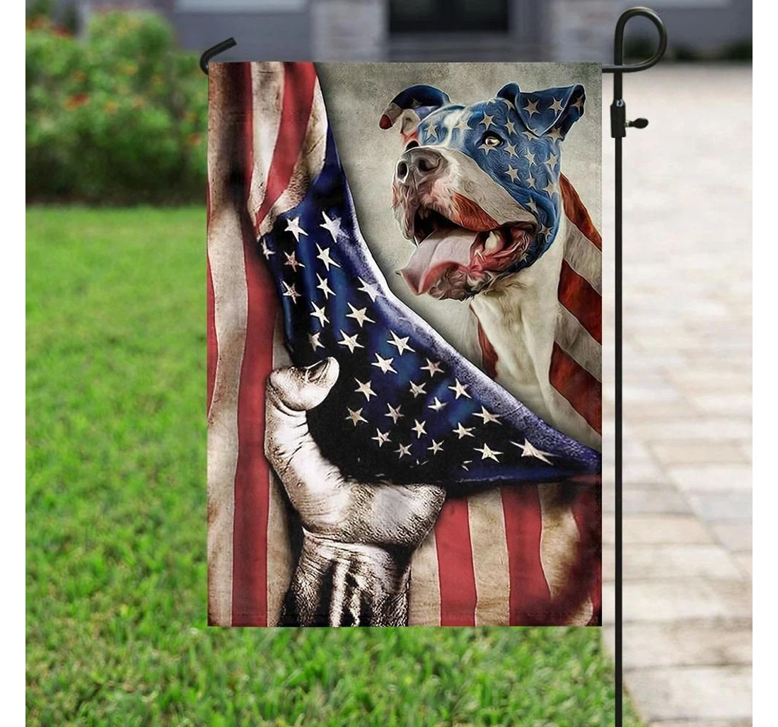 Pitbull Independence Day Us Double-Sided, UV And Fade - Resistant Flag