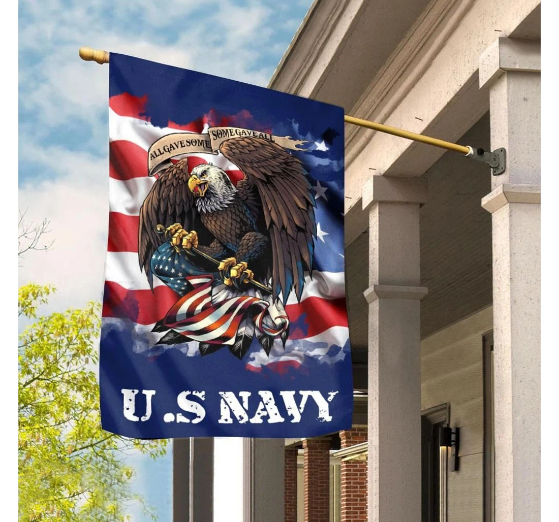 All Gave Some Some Gave All U.s Navy Veteran American Gi Independence Day Double-Sided, UV And Fade - Resistant Flag