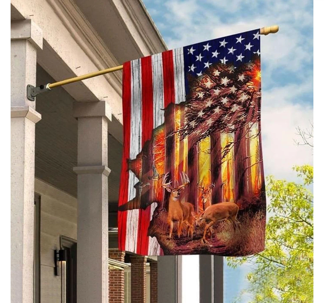 Hunting Us Double-Sided, UV And Fade - Resistant Flag