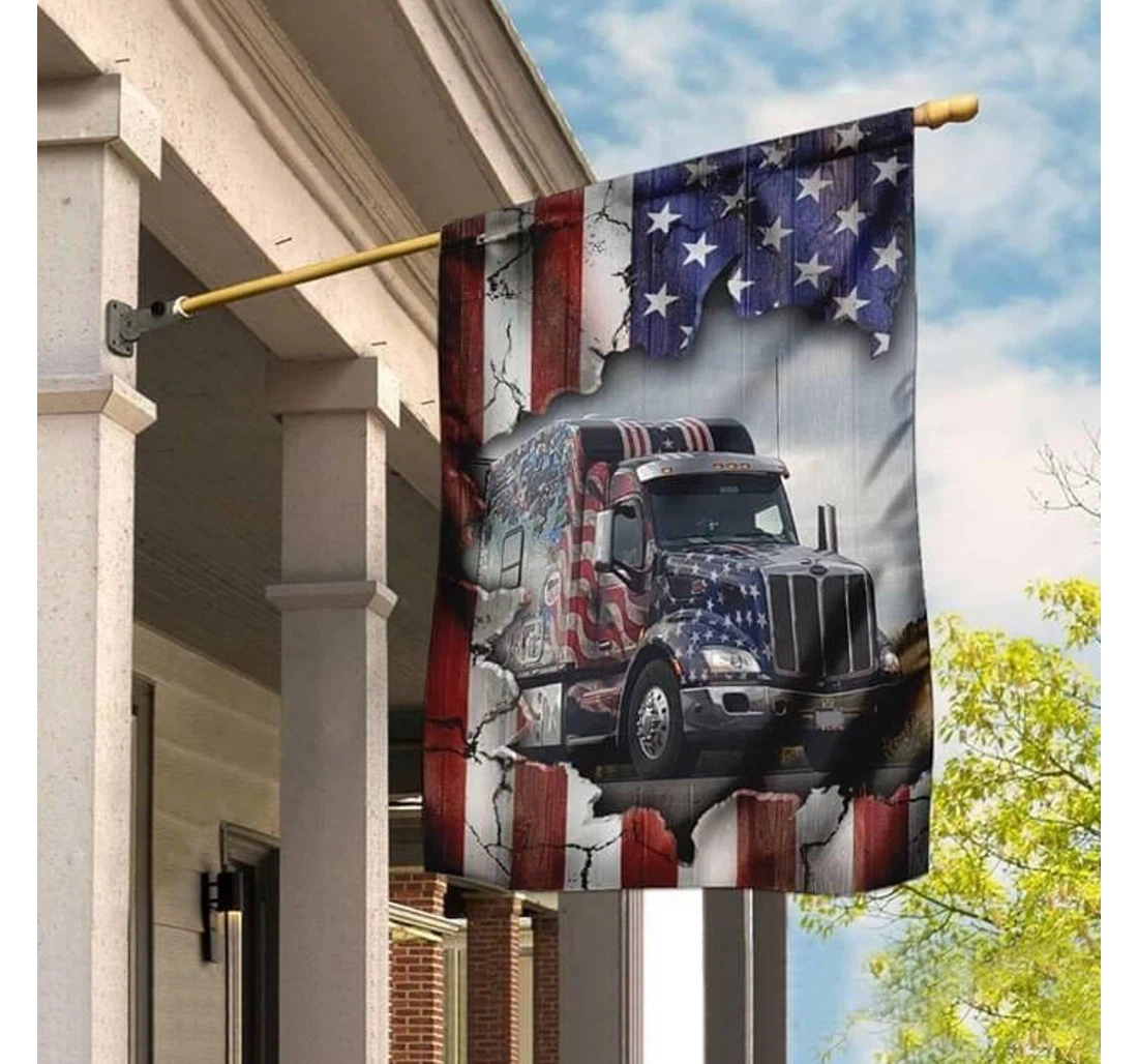 Trucker American Double-Sided, UV And Fade - Resistant Flag