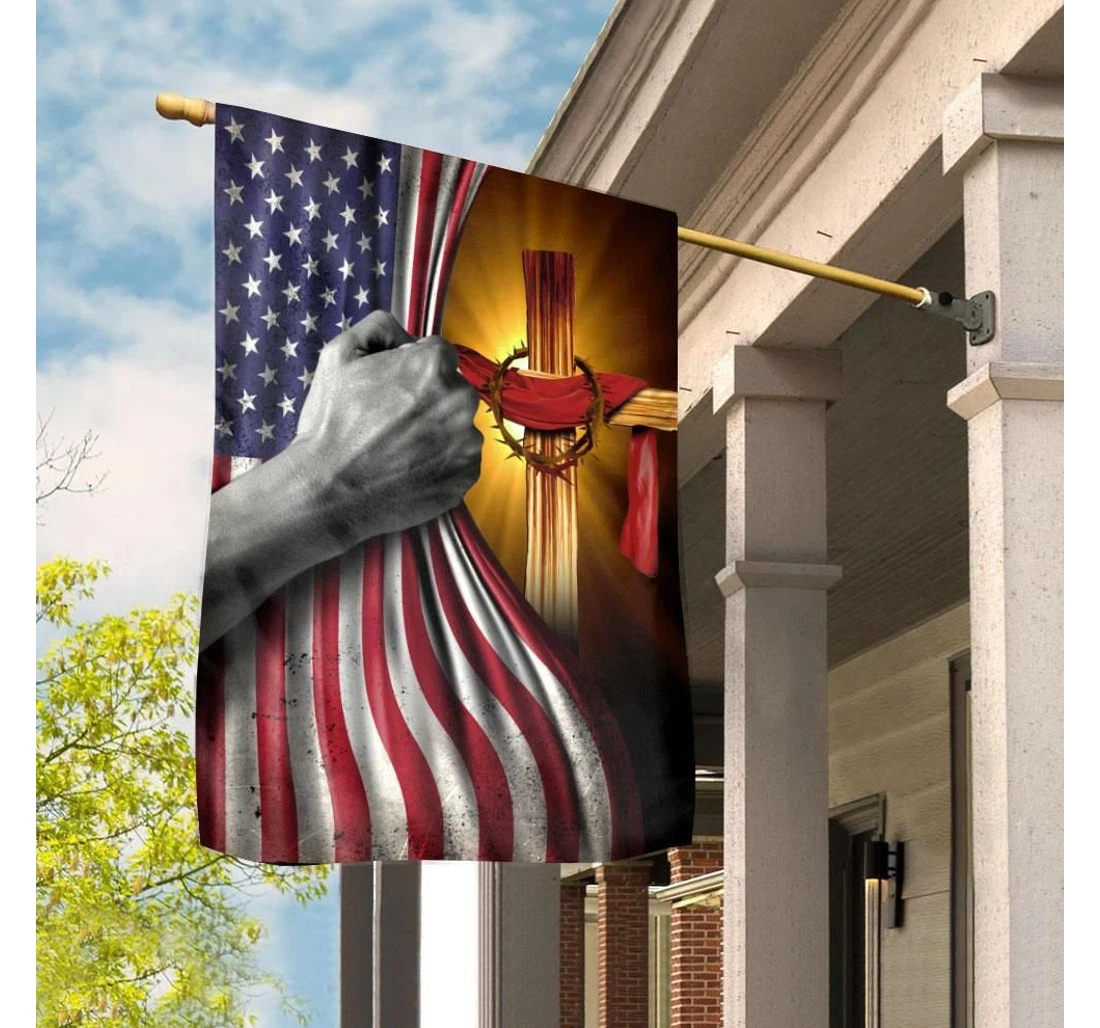 Independence Day Jesus Double-Sided, UV And Fade - Resistant Flag