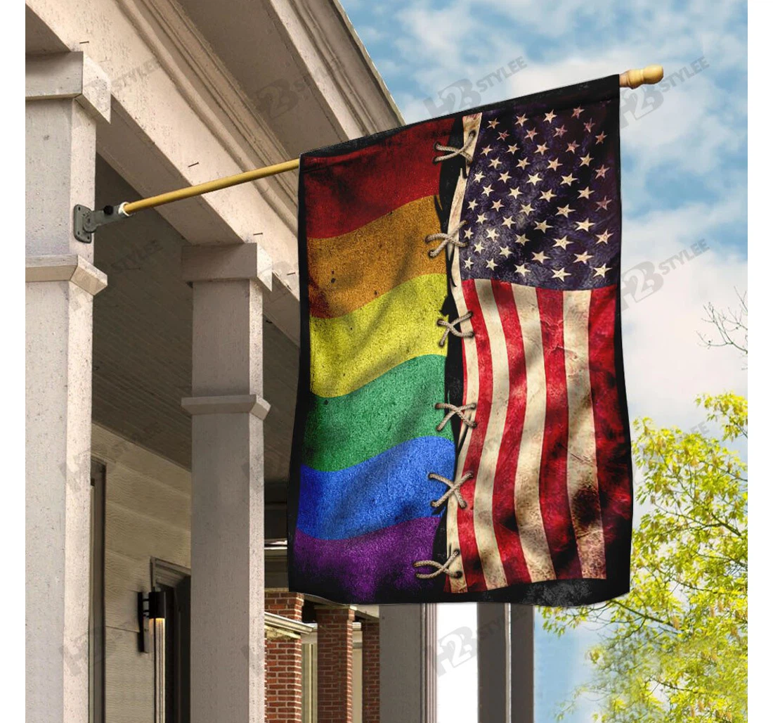 Lgbt American Independence Day Double-Sided, UV And Fade - Resistant Flag