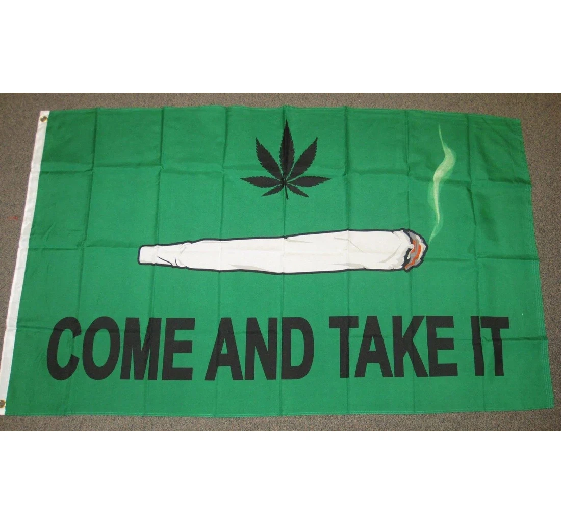 Weed American Independence Day 4th July Double-Sided, UV And Fade - Resistant Flag