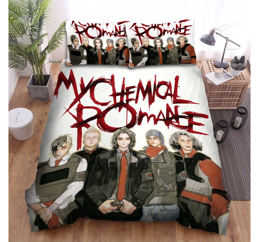 Bedding Set - My Chemical Romance Revenge Era Illustration Spread Included 1 Ultra Soft Duvet Cover or Quilt and 2 Lightweight Breathe Pillowcases