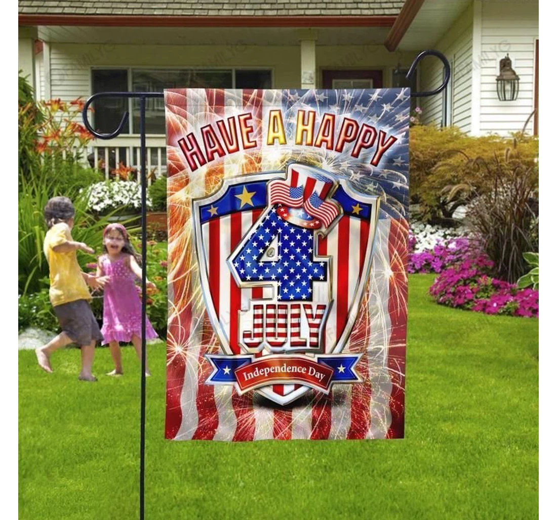 Happy Independence Day Independence Day 2021 Printed Both-Sides, UV And Fade - Resistant Flag