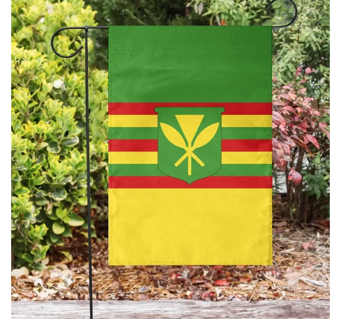 Hawaii Kanaka Maoli Flaghouse A7 Printed Both-Sides, UV And Fade - Resistant Flag