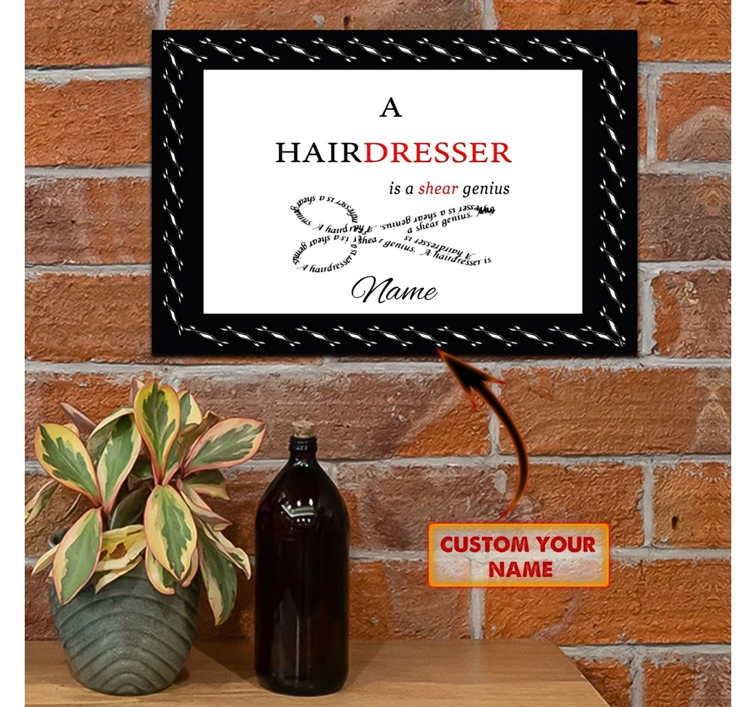 Poster, Canvas - Hairdresser 2 Custom Loop H9h3-455 Print Framed Wall Art
