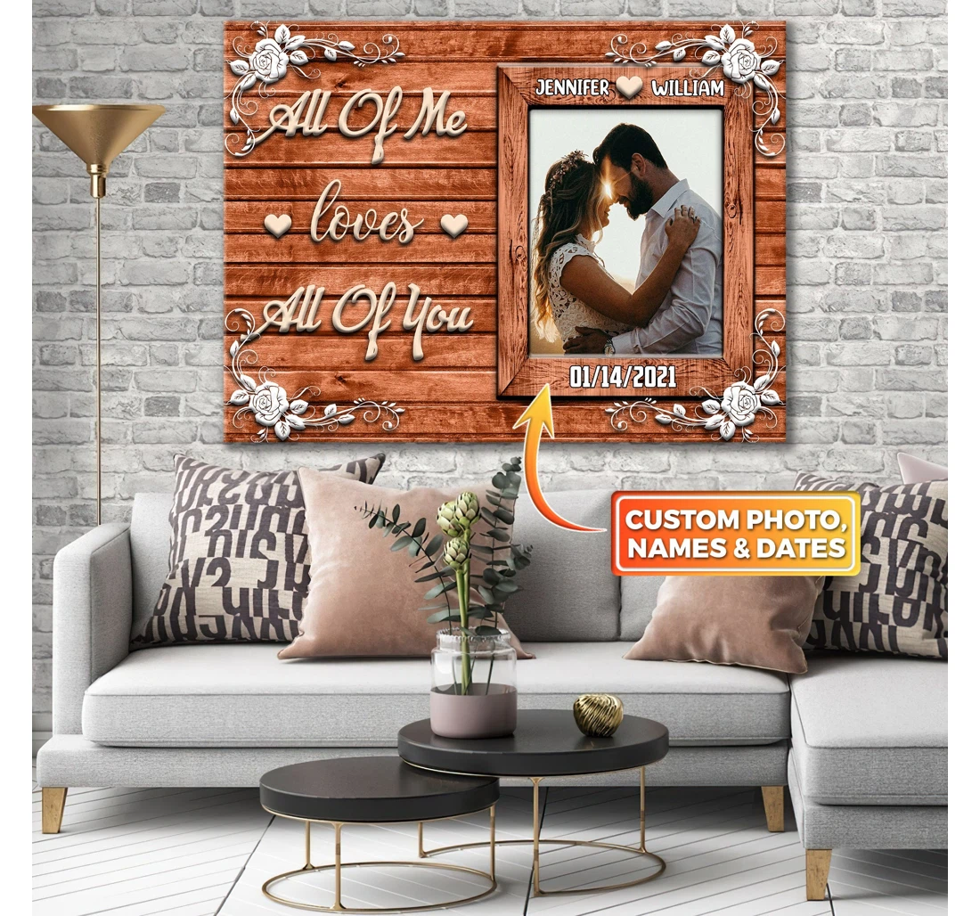 Poster, Canvas - Custom Personalized, Gifts Couple 09 Cv98 Print Framed Wall Art
