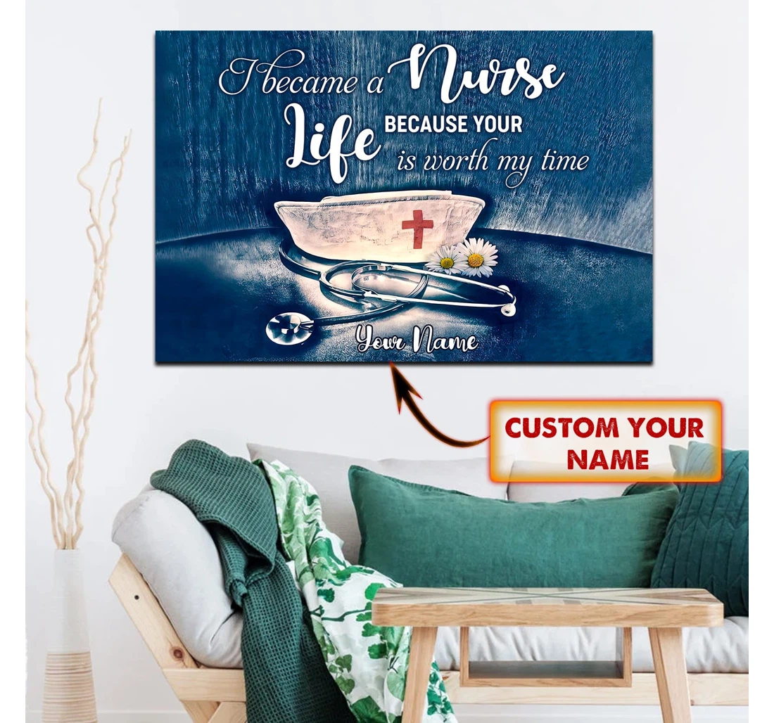 Poster, Canvas - Nurse Custom Loop H9h3-452 Print Framed Wall Art