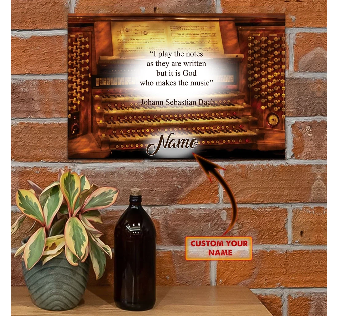 Poster, Canvas - Church Organist 2 Custom Loop H9h3-439 Print Framed Wall Art