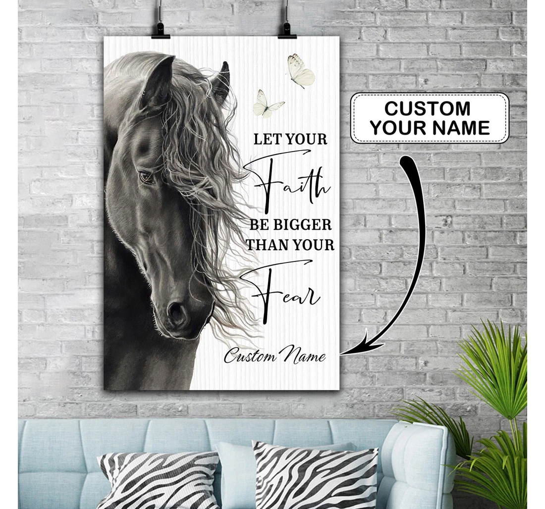 Poster, Canvas - Custom Vertical Horse 2 Loop H9h3-443 Print Framed Wall Art