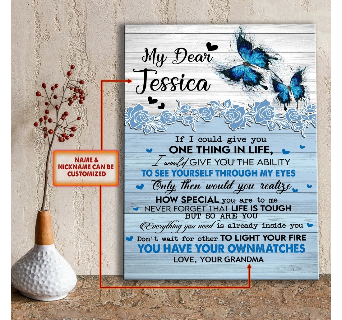 Poster, Canvas - To My Granddaughter Custom H9h3 Print Framed Wall Art