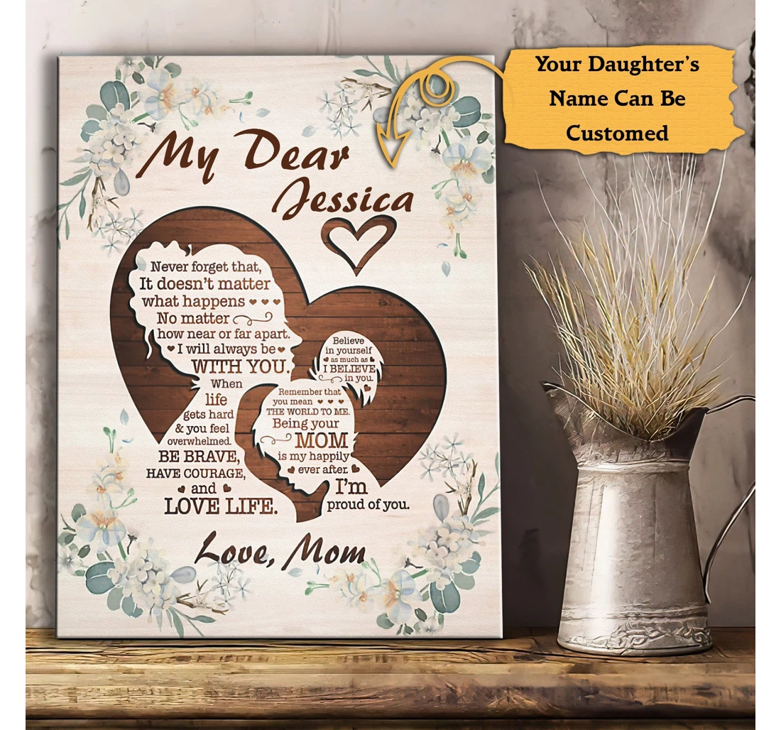 Poster, Canvas - To My Daughter Custom H9h3 Print Framed Wall Art