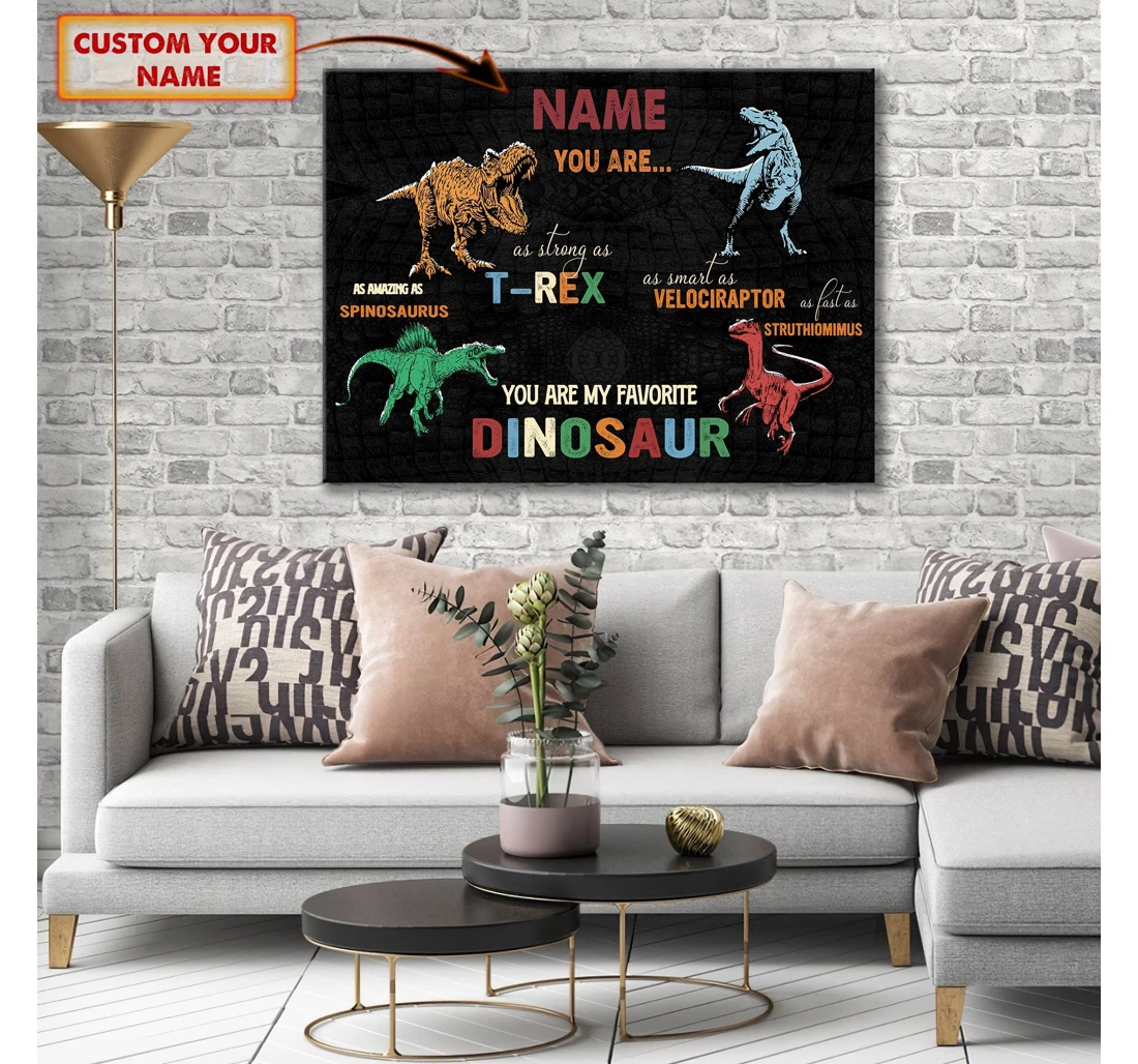 Poster, Canvas - Dino Custom Vhv-canvas-004 Print Framed Wall Art