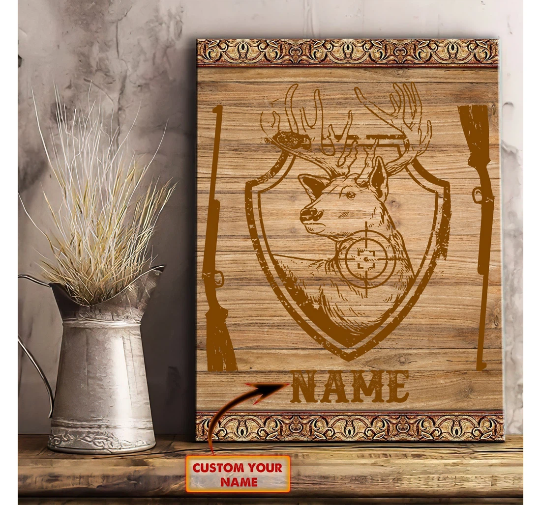 Poster, Canvas - Deer Hunting Custom Vhv-canvas-015 Print Framed Wall Art