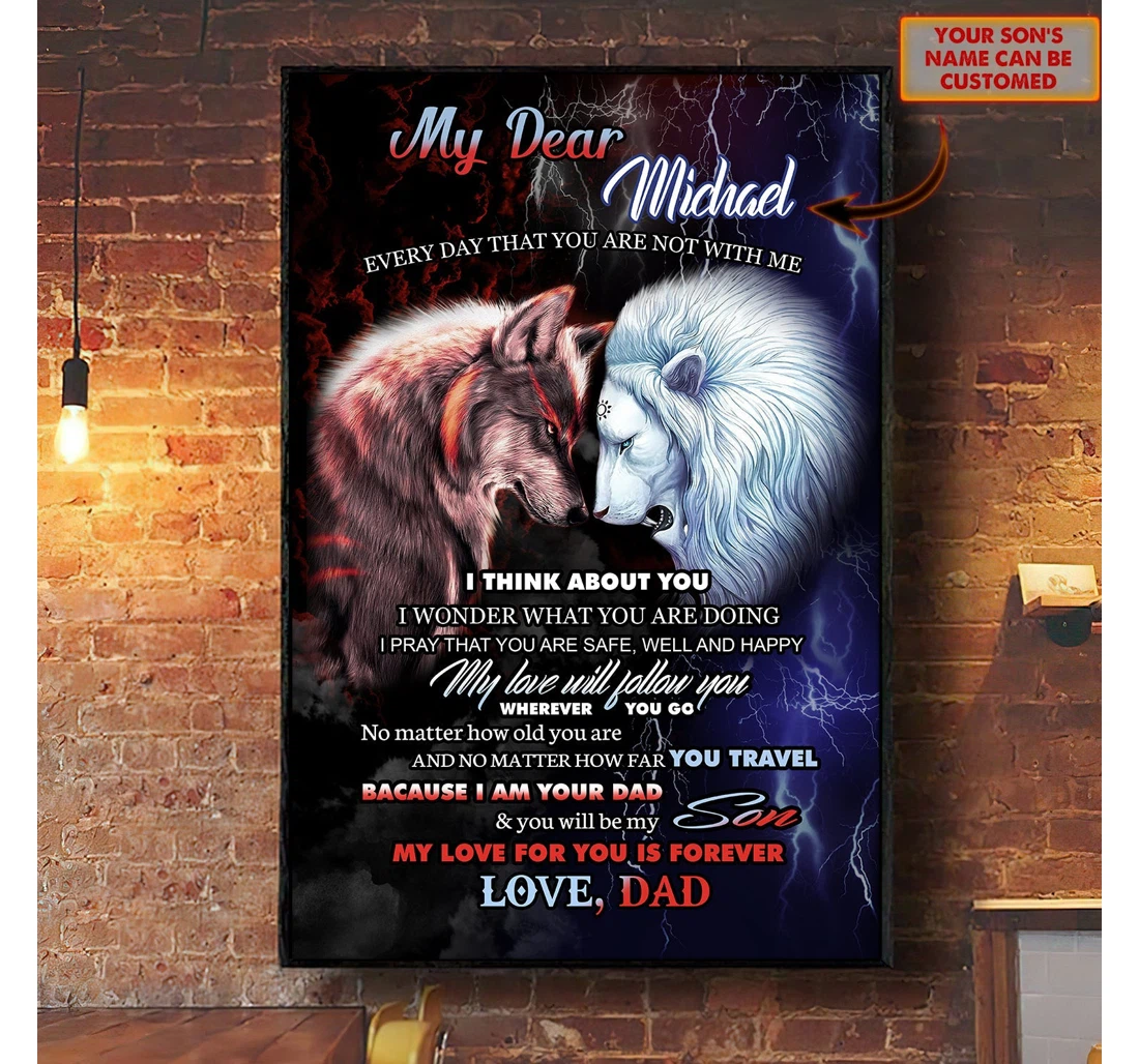 Poster, Canvas - To My Son Custom Nss Print Framed Wall Art