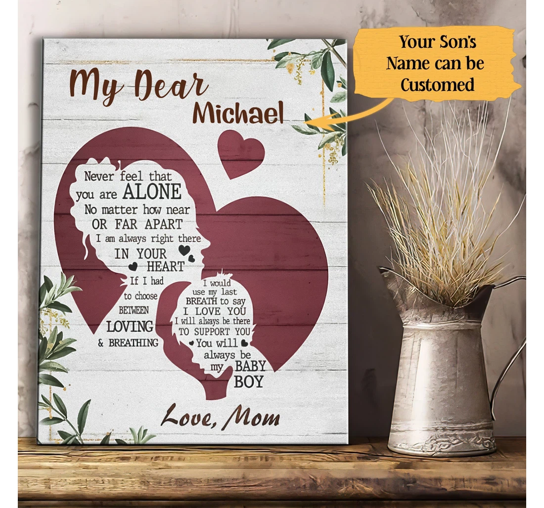 Poster, Canvas - To My Son Custom Nvc97 Print Framed Wall Art