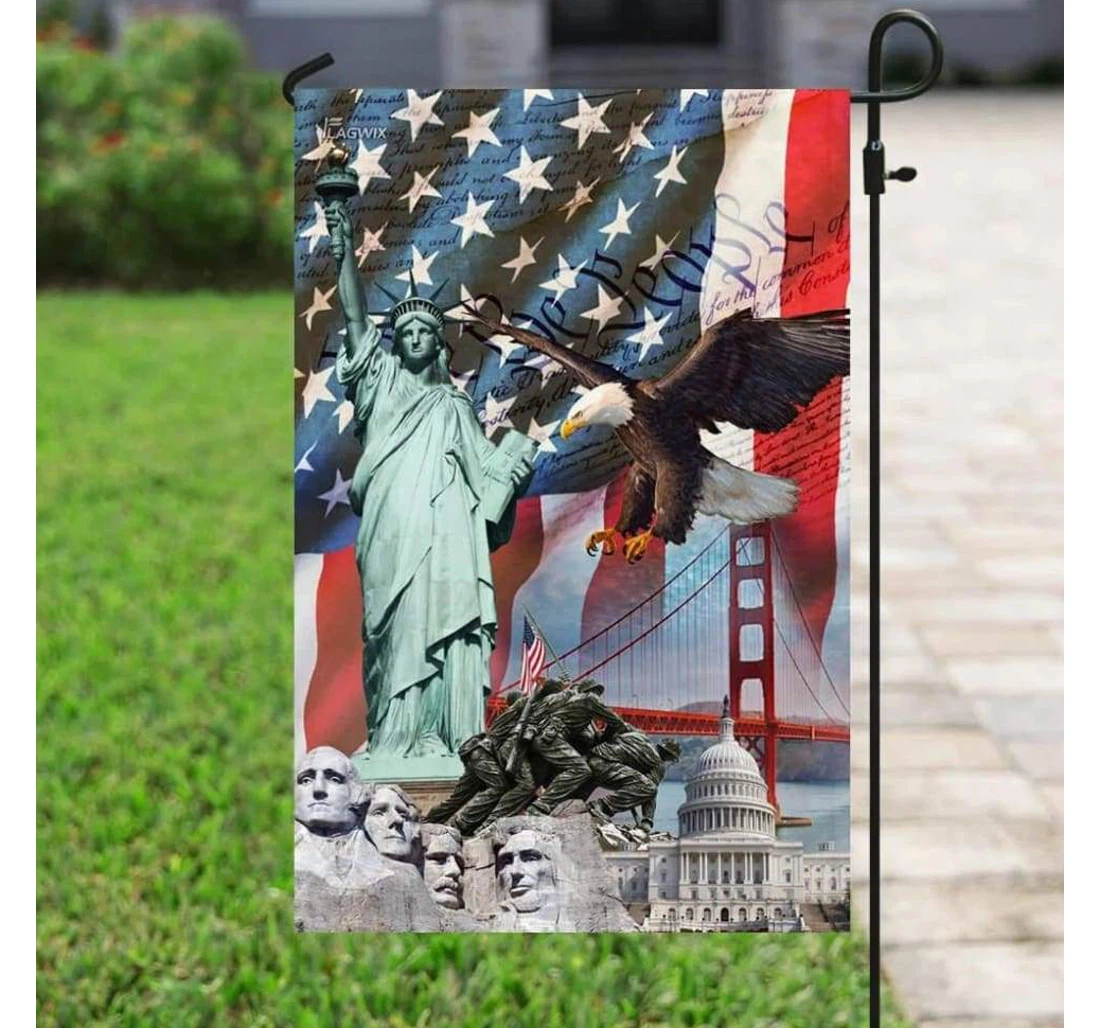 4th Of July We The People Statue Of Liberty Independence Day Gift Printed Both-Sides, UV And Fade - Resistant Flag