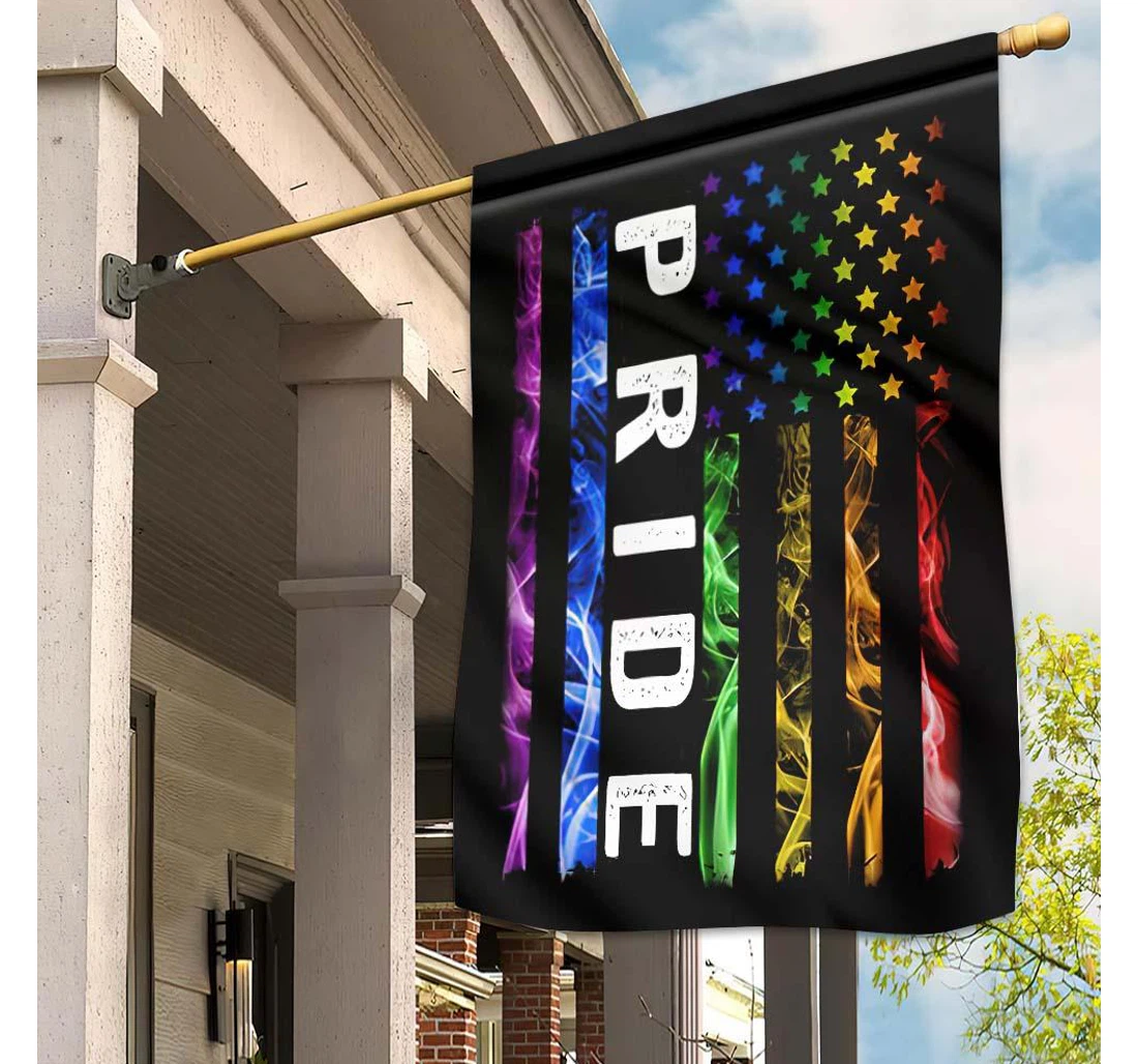 Lgbt Lgbt Rainbow Color American Pride Perfect Pride Month Gift Printed Both-Sides, UV And Fade - Resistant Flag