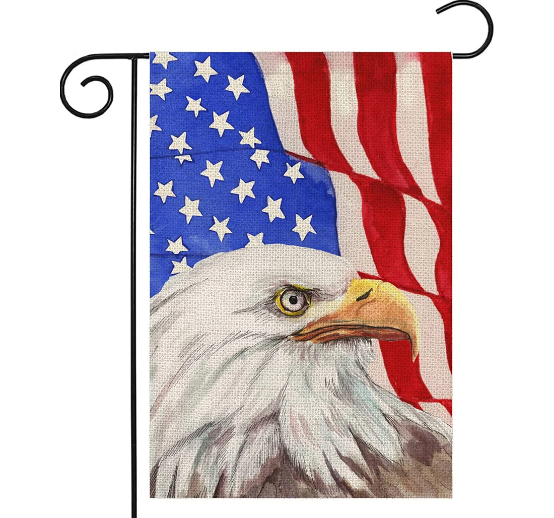 4th Of July Eagle Sided,patriotic Eagle With American Memorial Day,independence Day,veteran Day Summer Double-Sided, UV And Fade - Resistant Flag