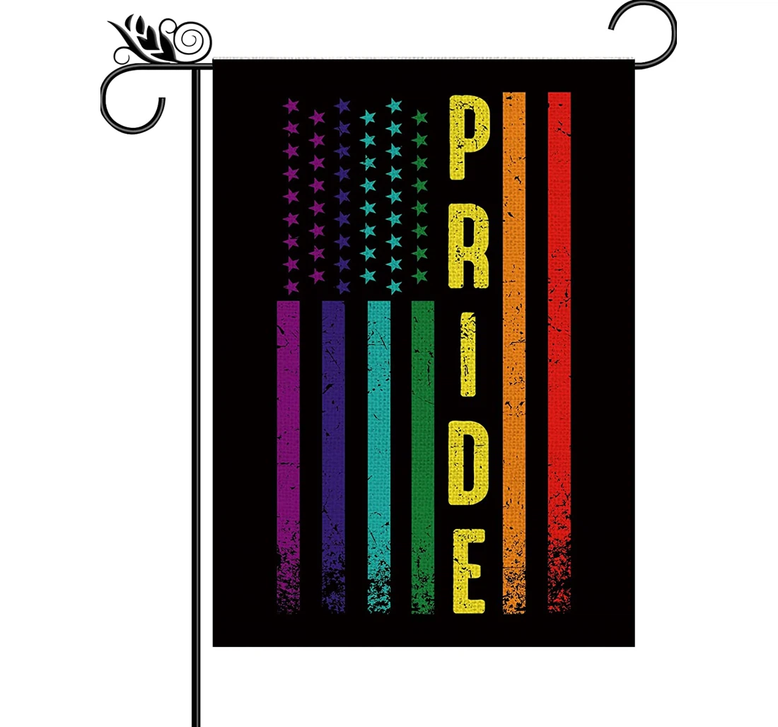 Rainbow Pride Lgbt Lesbian Gay Transgender Pansexual Lawn Double-Sided, UV And Fade - Resistant Flag