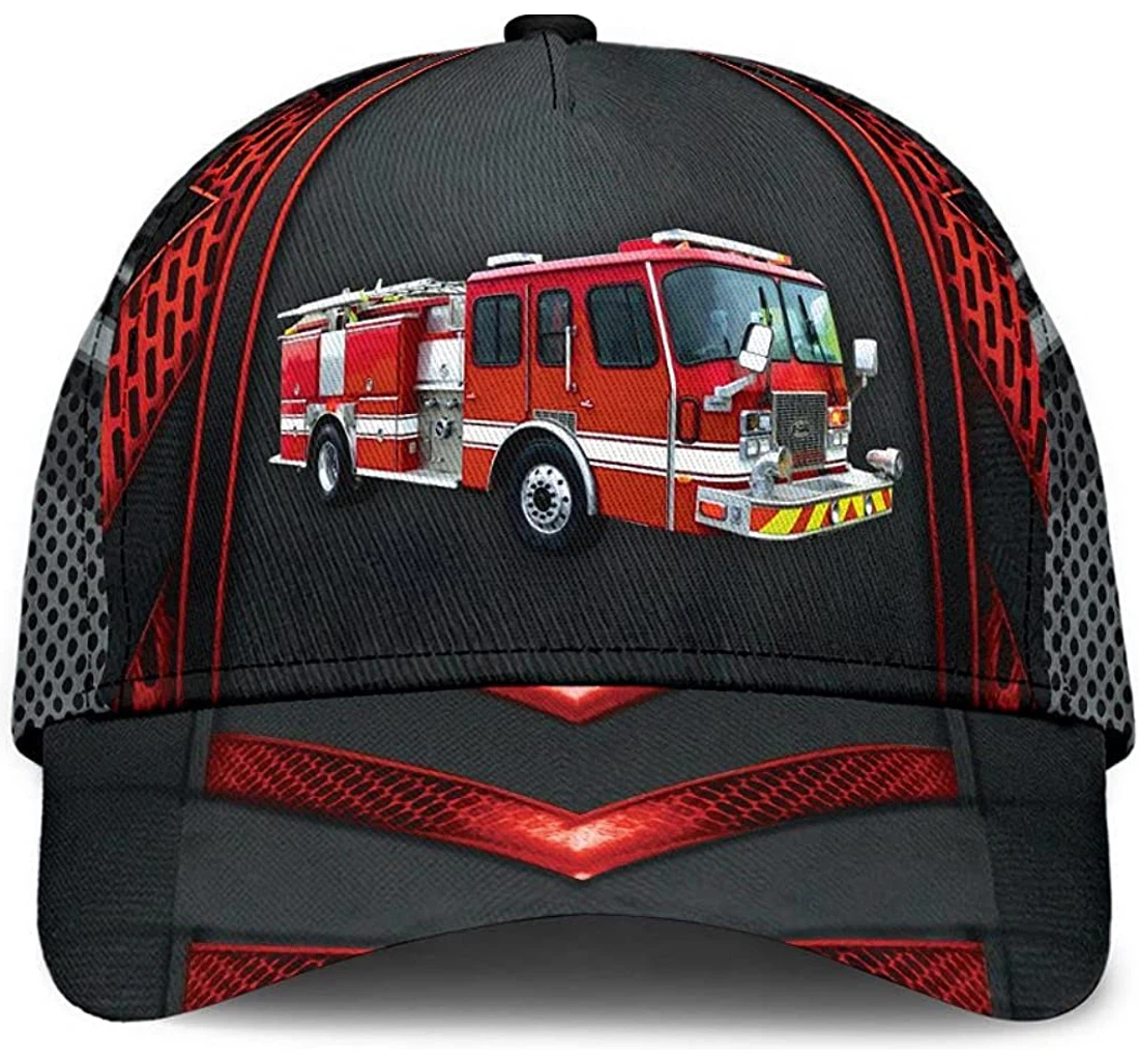Personalized Firefighter Fire Truck Pattern Unisex Snapback, Classic Baseball Cap