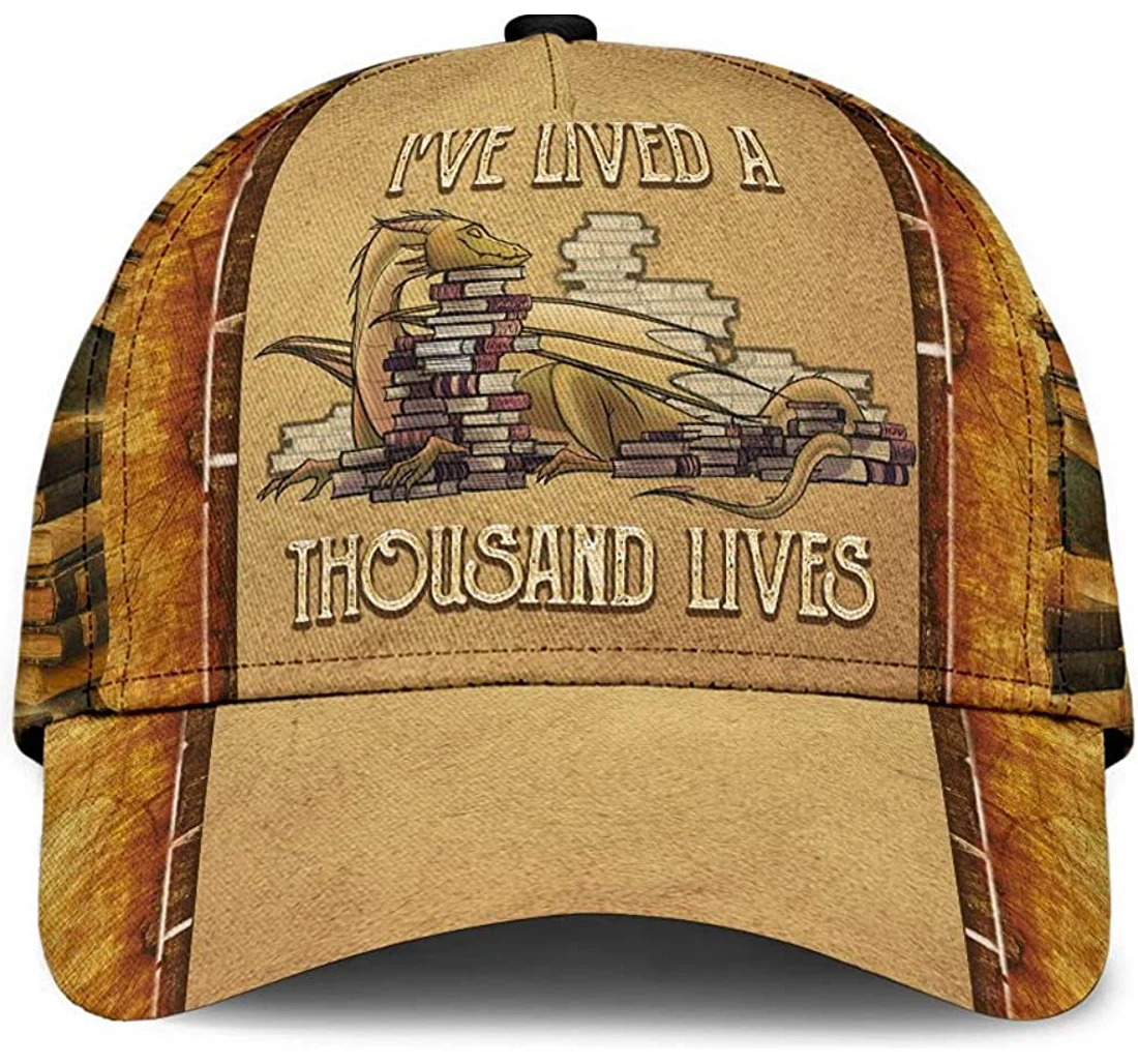 Personalized Dragon I Lived A Thound Lives Brown Unisex Snapback, Classic Baseball Cap